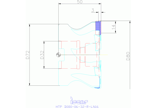 HTP D080-06-32-R-LN16