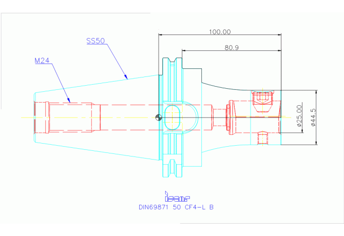 DIN69871 50 CF4-L B