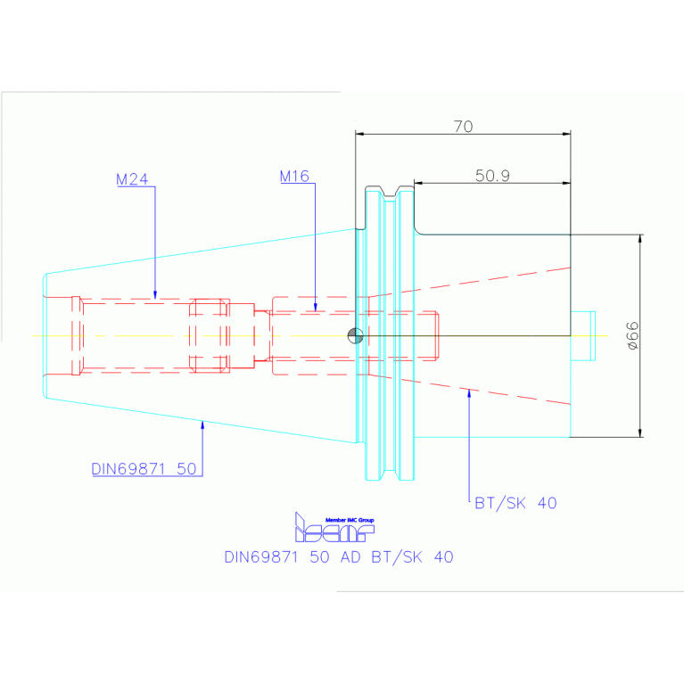 DIN69871 50 AD BT/SK 40