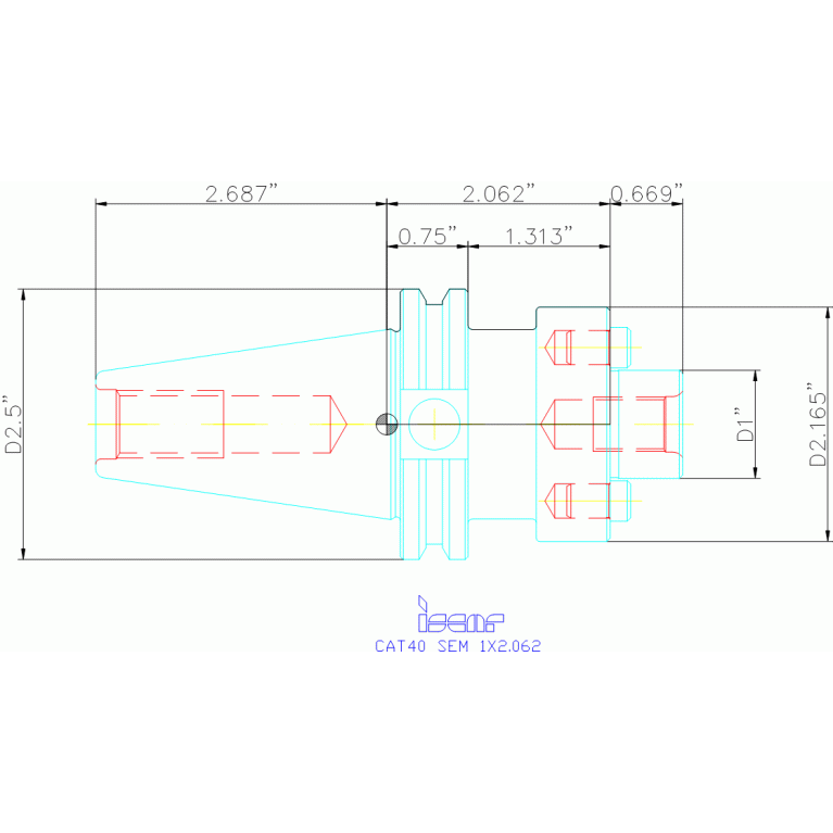 CAT40 SEM 1X2.062
