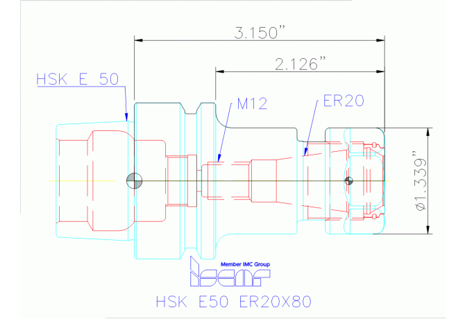 HSK E50 ER20X80