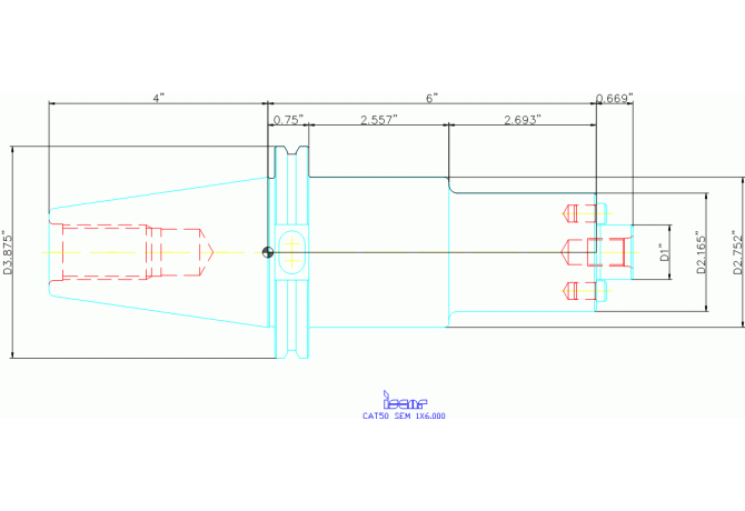 CAT50 SEM 1X6.000