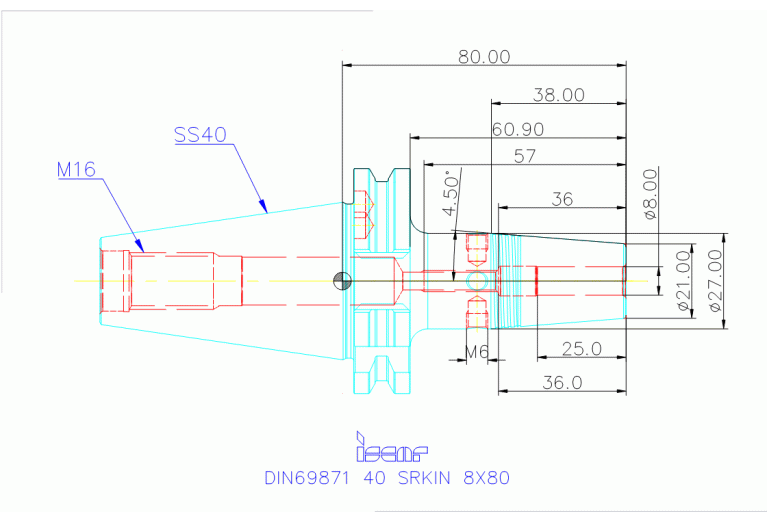 DIN69871 40 SRKIN 8X80