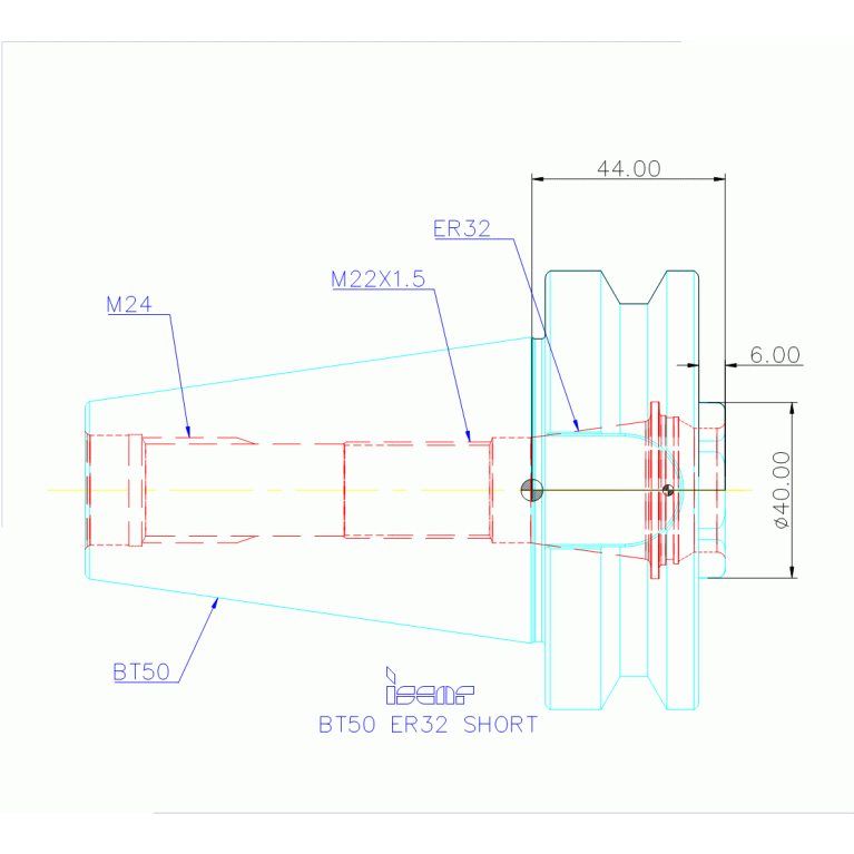 BT50 ER32 SHORT