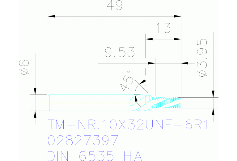 TM-NR.10X32UNF-6R1