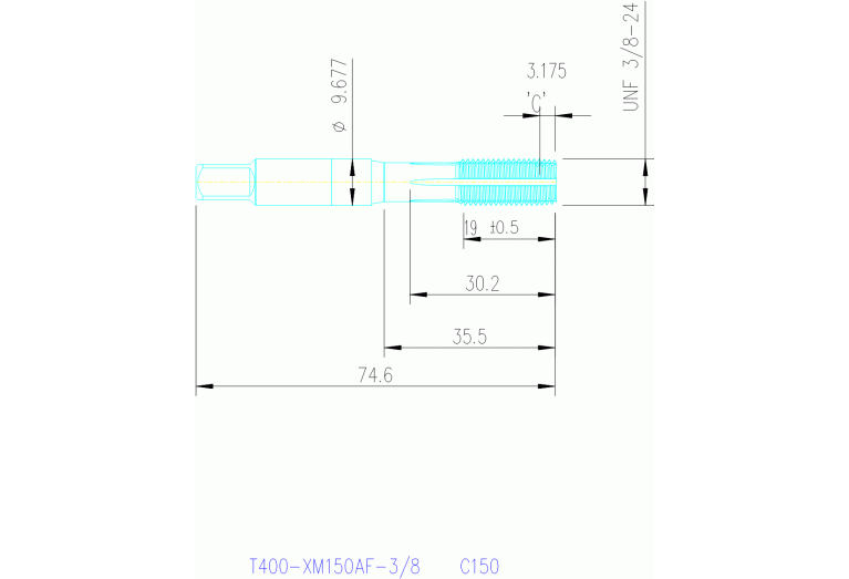 T400-XM150AF-3/8 C150