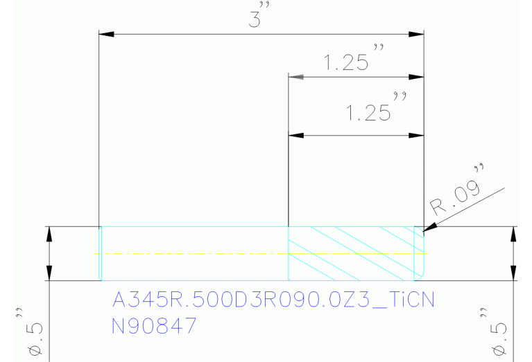 A345R.500D3R090.0Z3 TICN