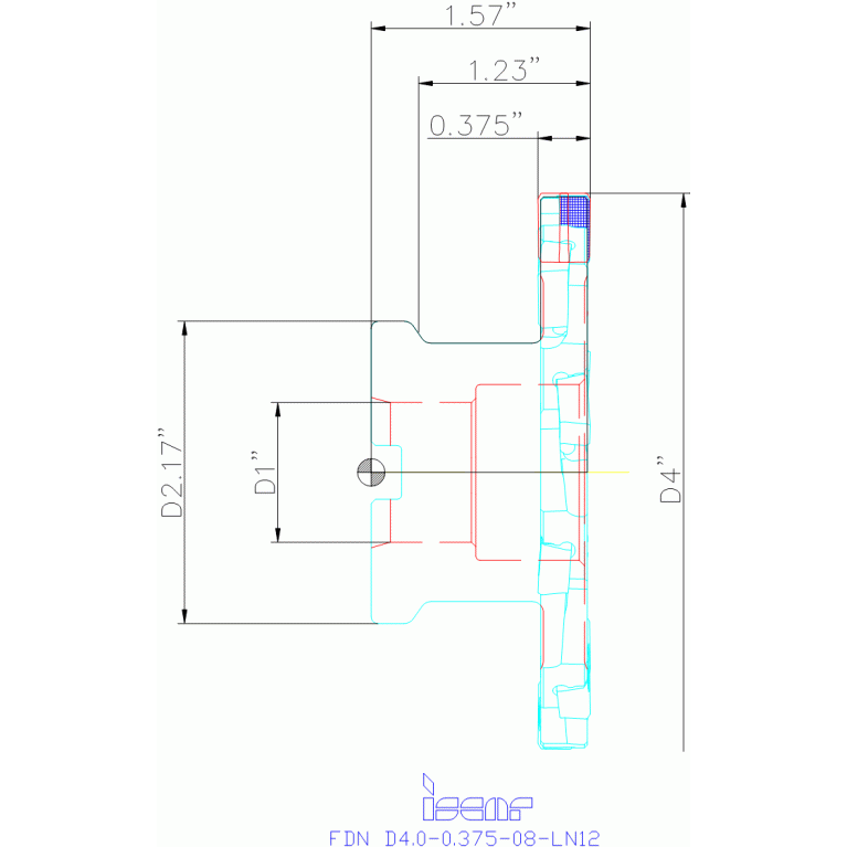 FDN D4.0-0.375-08-LN12