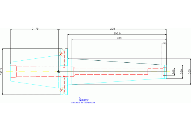 DIN69871 50 ODP16X228