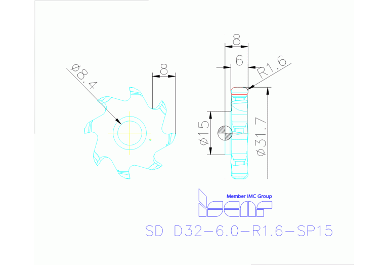 SD D32-6.0-R1.6-SP15 IC908