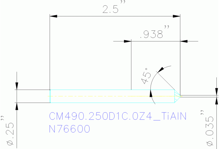 CM490.250D1C.0Z4 TIALN