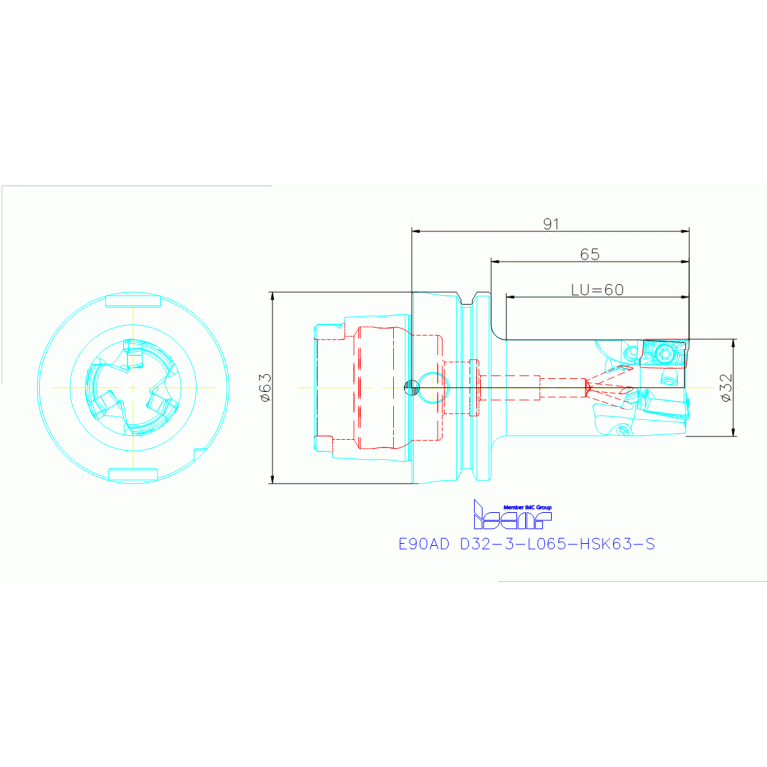E90AD D32-3-L065-HSK63-S