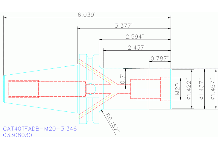 CAT40TFADB-M20-3.346