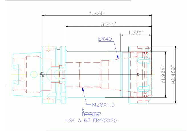 HSK A63 ER40X120