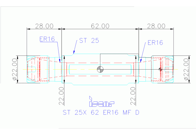 ST 25X 62 ER16 MF D