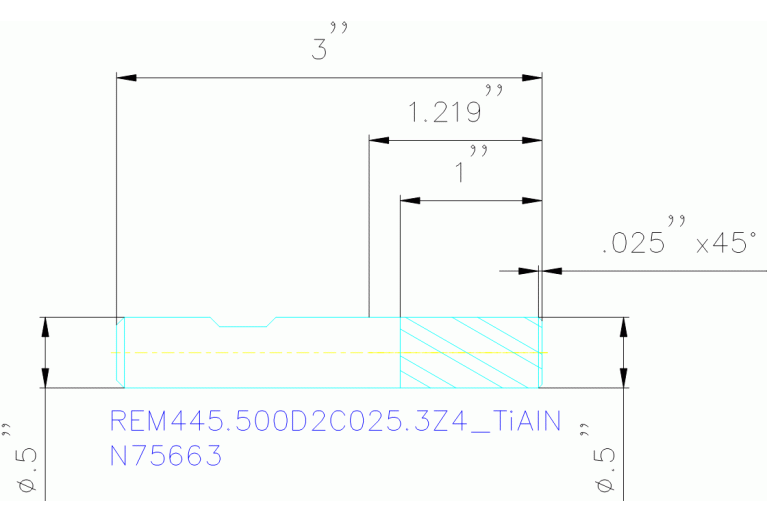 REM445.500D2C025.3Z4 TIALN