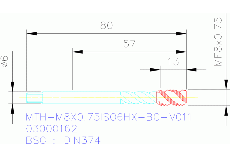 MTH-M8X0.75ISO6HX-BC-V011