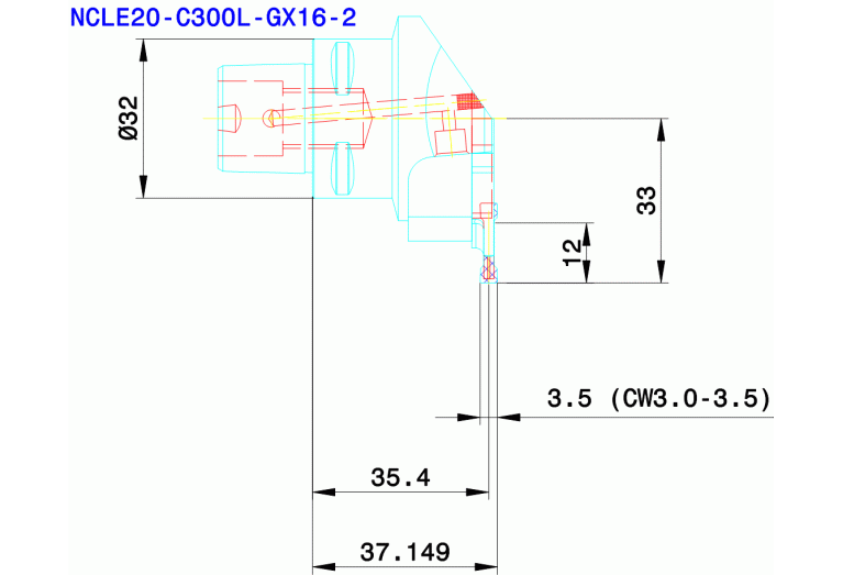 NCLE20-C300L-GX16-2