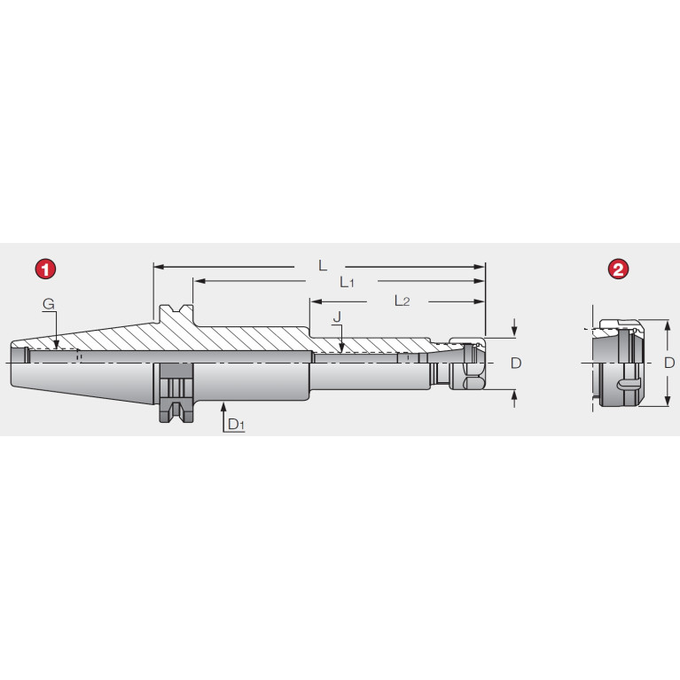 DIN69871 50 ER32X150