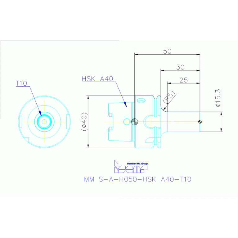 MM S-A-H050-HSK A40-T10