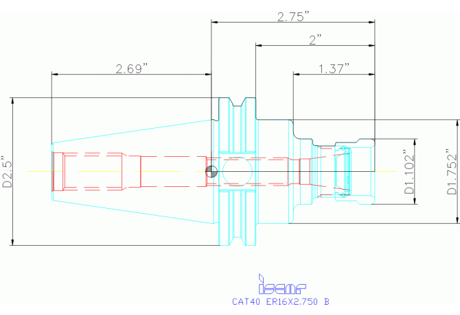 CAT40 ER16X2.750 B