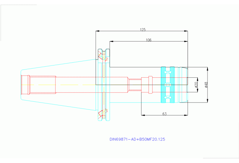 DIN69871-AD+B50 MF20.125