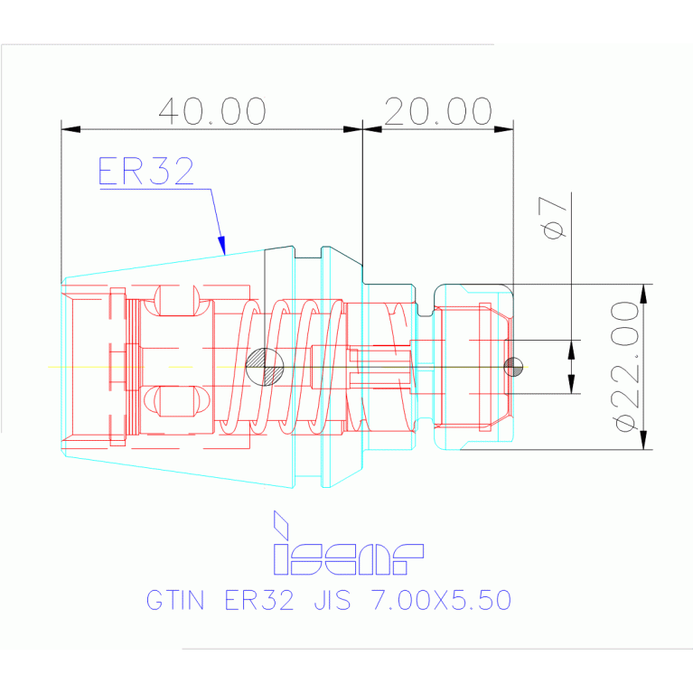 GTIN ER32 JIS 7.00X5.50