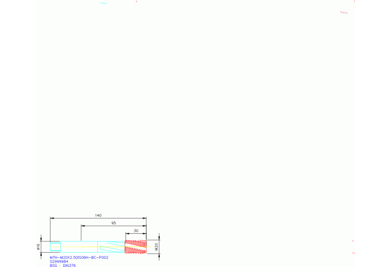 MTH-M20X2.50ISO6H-BC-P002