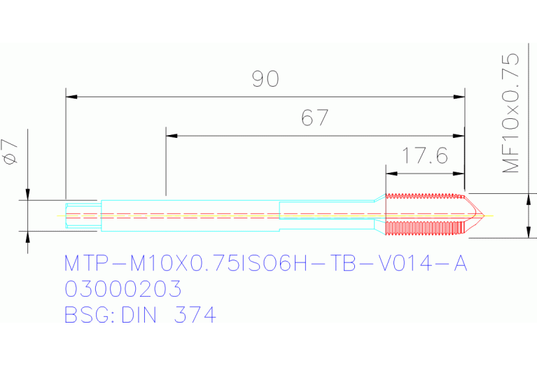 MTP-M10X0.75ISO6H-TB-V014-A