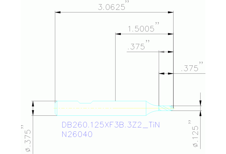 DB260.125XF3B.3Z2 TIN