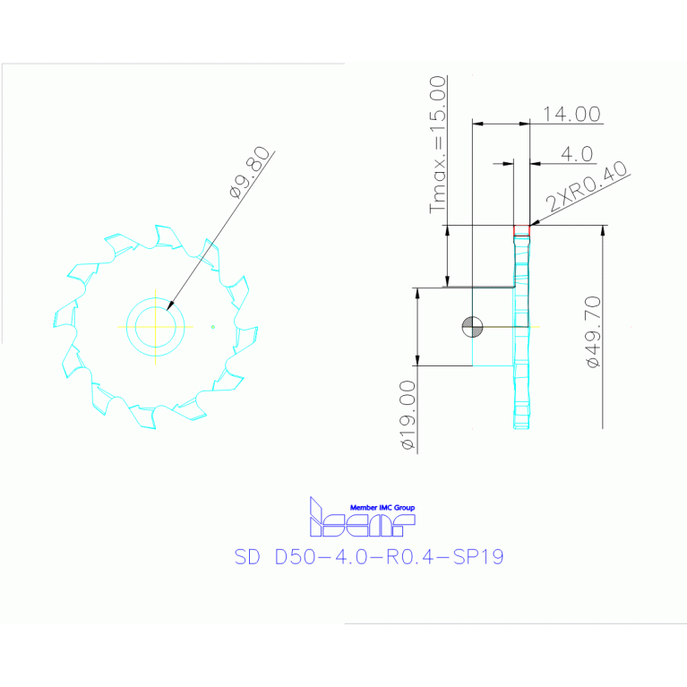 SD D50-4.0-R0.4-SP19 IC908