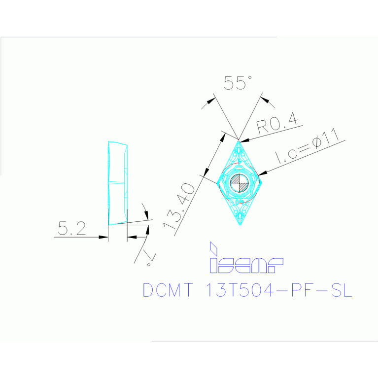 DCMT 13T504-PF-SL IC8150