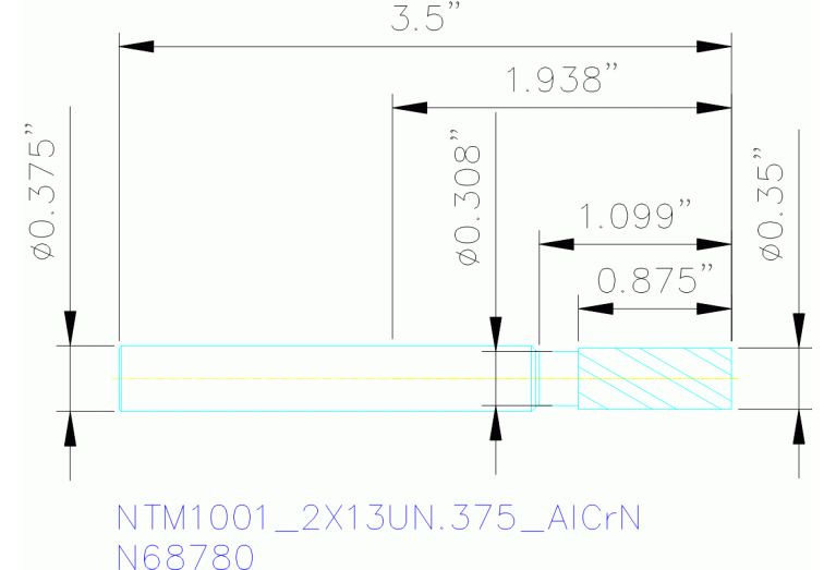 NTM1001/2X13UN.375 ALCRN