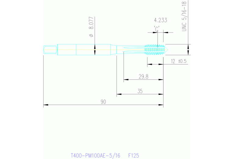 T400-PM100AE-5/16 F125