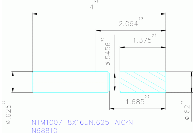 NTM1007/8X16UN.625 ALCRN