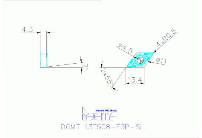 DCMT 13T508-F3P-SL IC8150