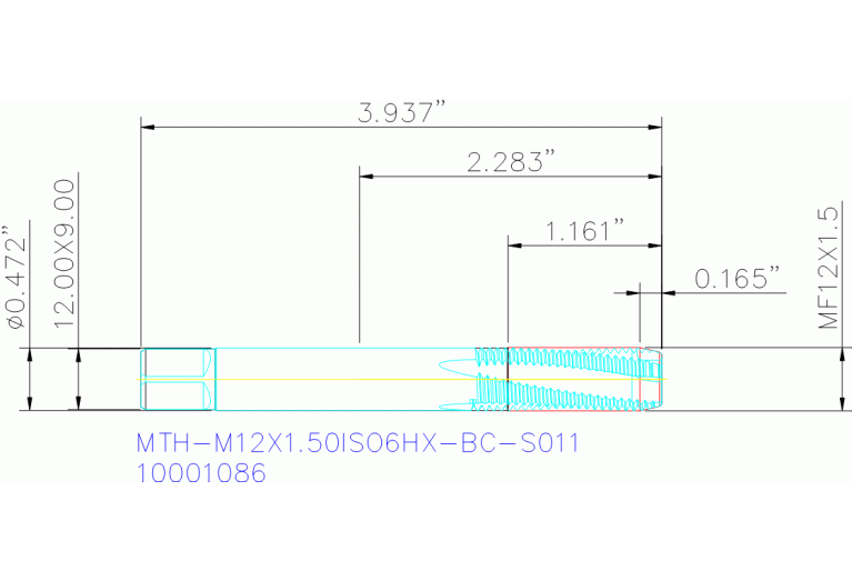 MTH-M12X1.50ISO6HX-BC-S011