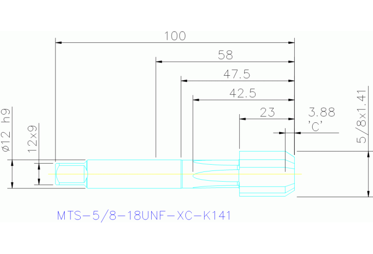 MTS-5/8-18UNF-XC-K141