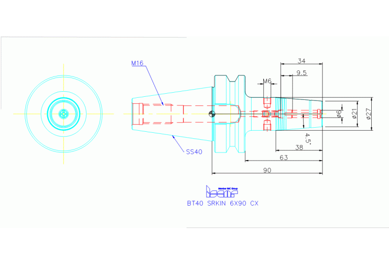 BT40 SRKIN 6X90 CX