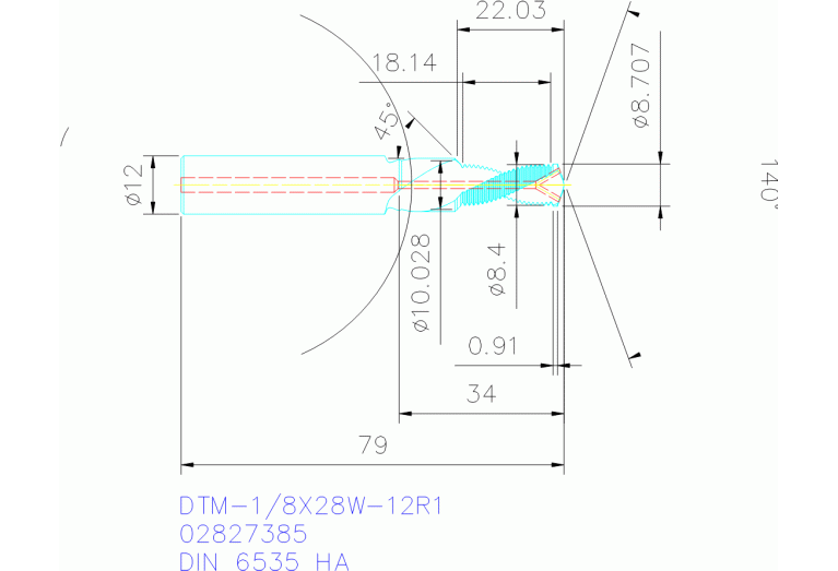 DTM-1/8X28W-12R1