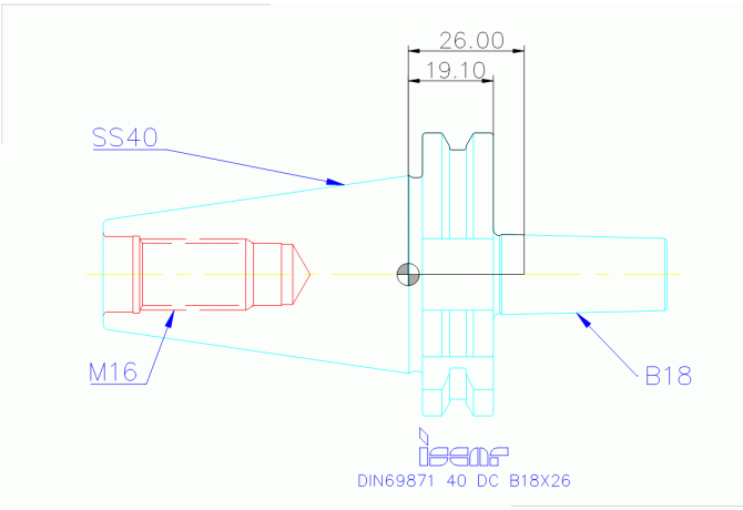 DIN69871 40 DC B18X26