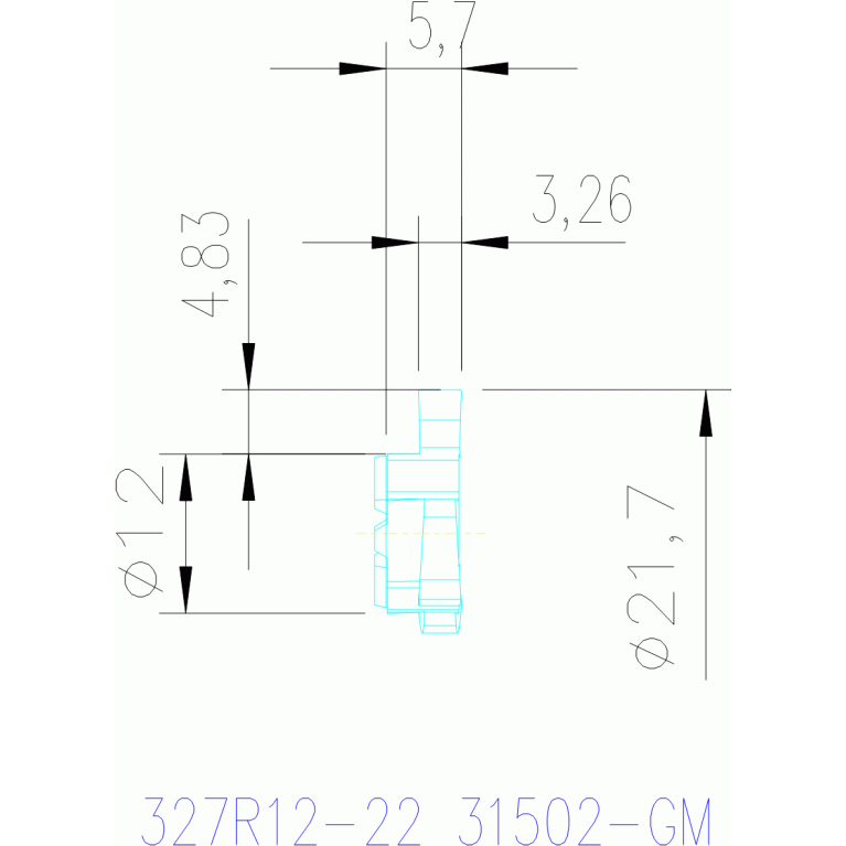 327R12-22 31502-GM 1025
