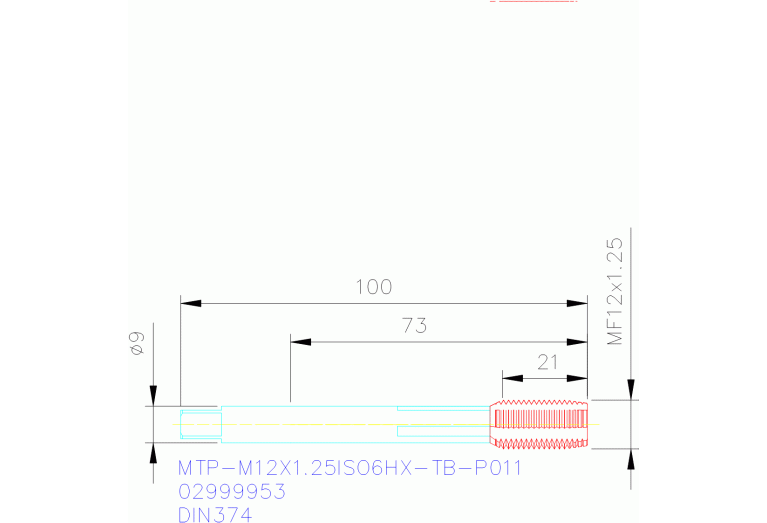 MTP-M12X1.25ISO6HX-TB-P011