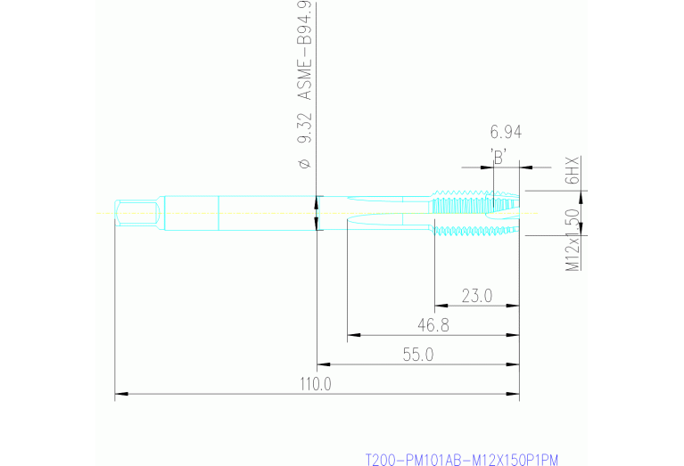 T200-PM101AB-M12X150P1PM