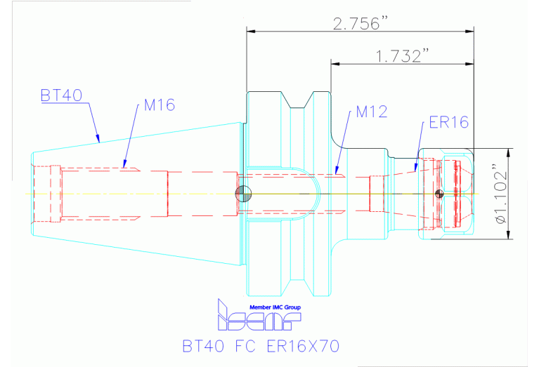 BT40 FC ER16X70