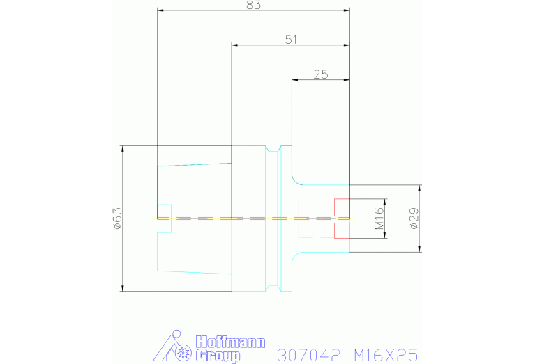 307042 M16X25