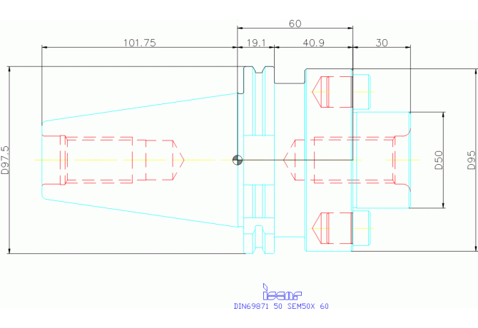 DIN69871 50 SEM50X 60