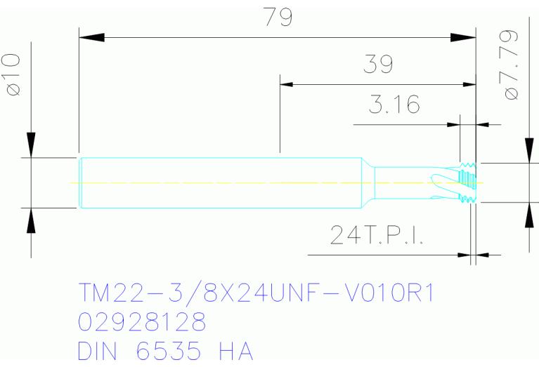 TM22-3/8X24UNF-V010R1