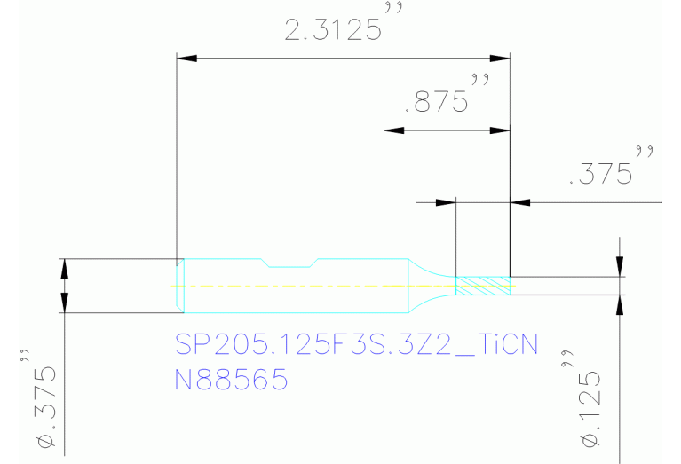 SP205.125F3S.3Z2 TICN