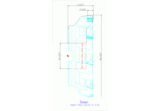 HM90 F90A D8.00-9-2.50